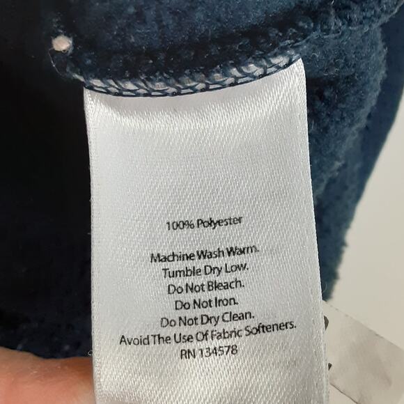 Vineyard Vines Fleece Pullover Quarter Zip Sweatshirt Navy Blue Women M Nautical - Picture 6 of 10